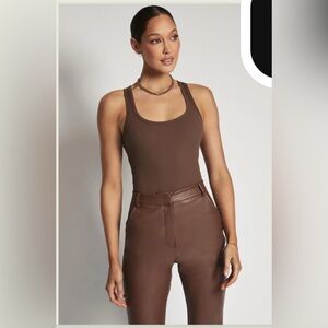 MESHKI London Ribbed Racerback Bodysuit